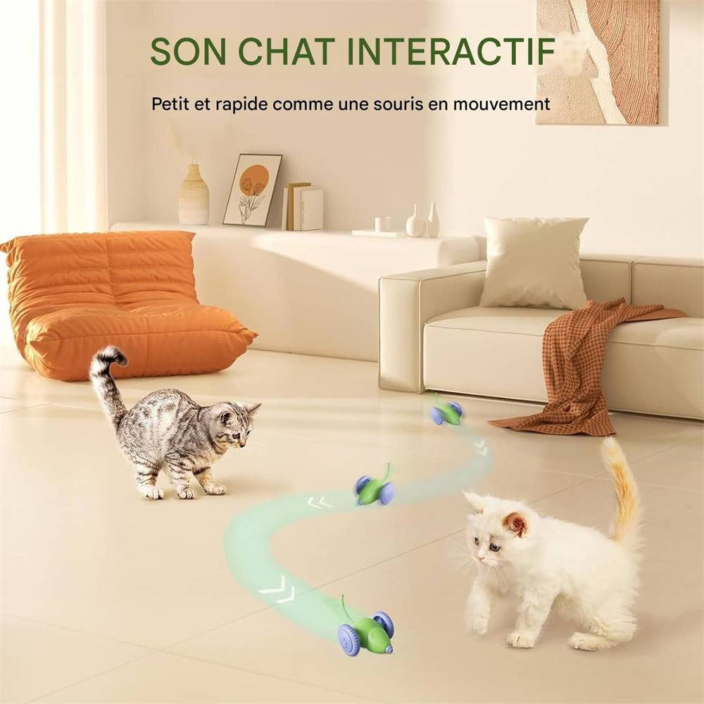 Jouet souris pour chat(Blanc) DtopbuyAge - Image 4