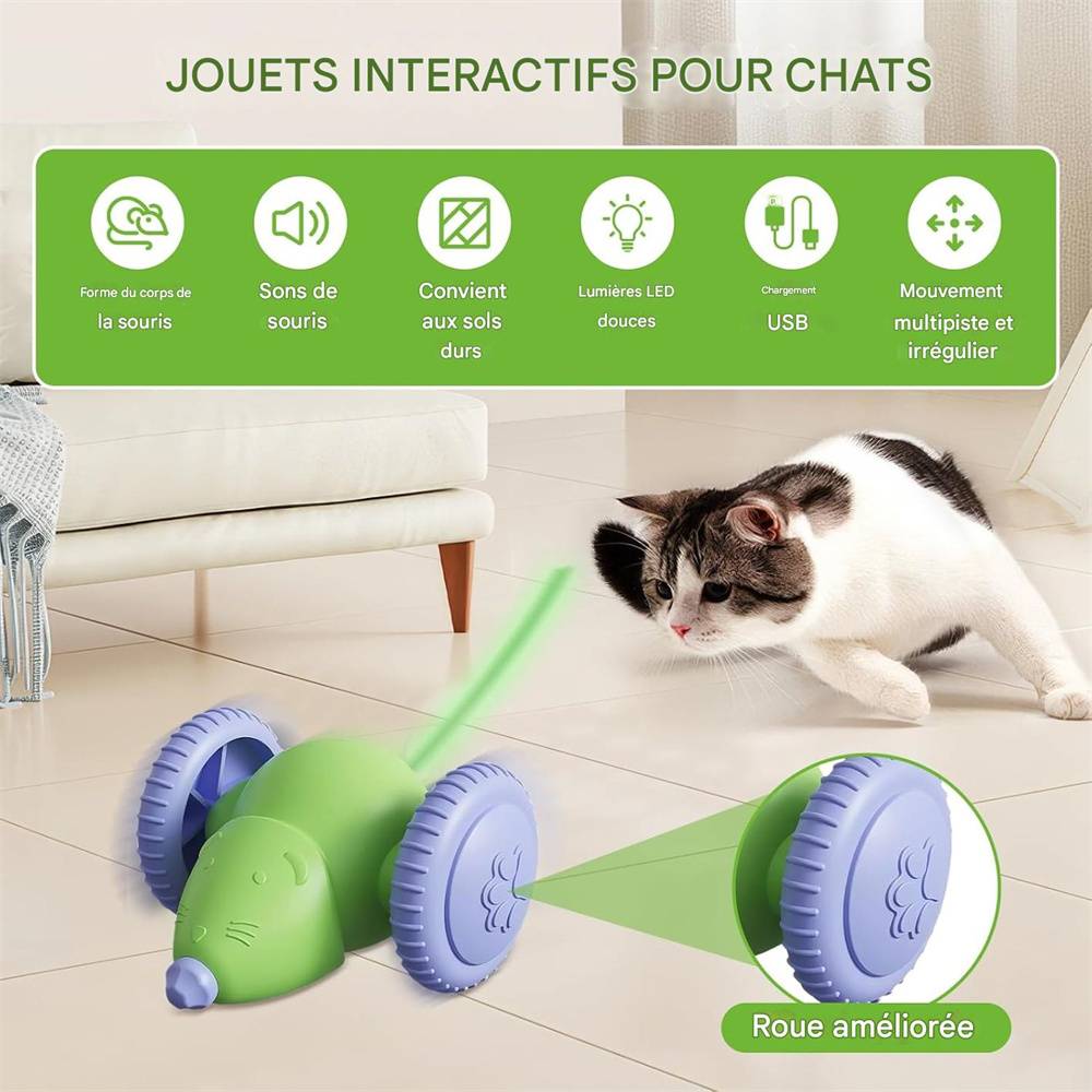 Jouet souris pour chat(Blanc) DtopbuyAge - Image 5