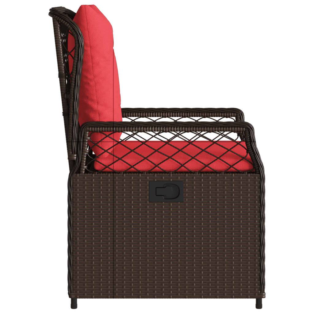 Chaise bois composite tissu marron 55 x 60 x 93 cm - p3 - Image 6
