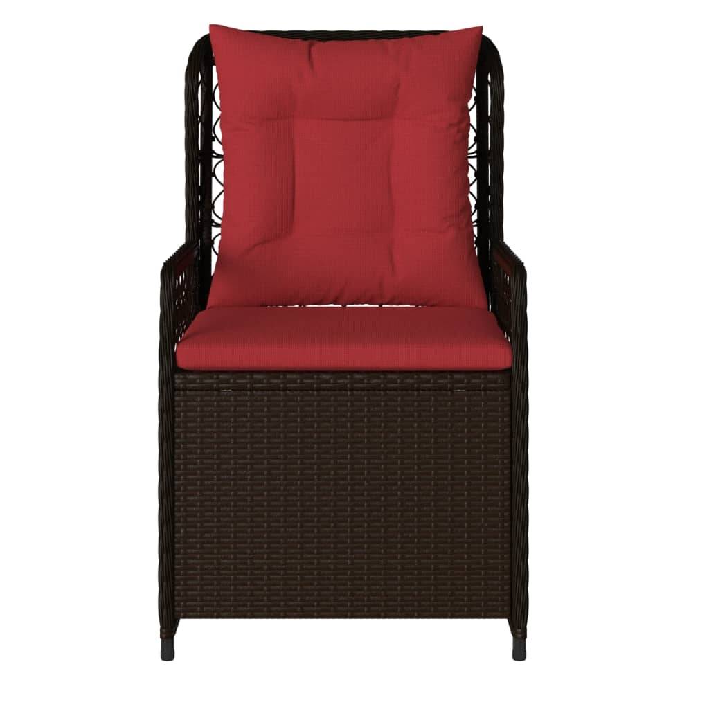 Chaise bois composite tissu marron 55 x 60 x 93 cm - p3 - Image 5