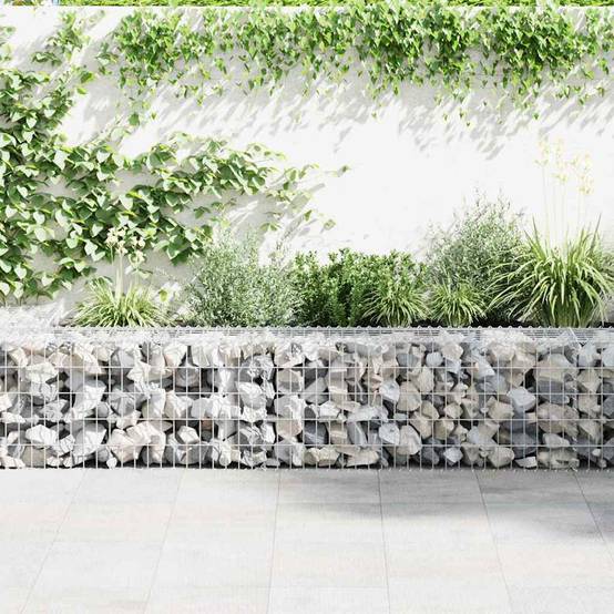 PANGIVO - Mur à gabion avec couvercles Acier galvanisé Argenté 600 x 30 x 50 cm - PANGIVO - Image 3
