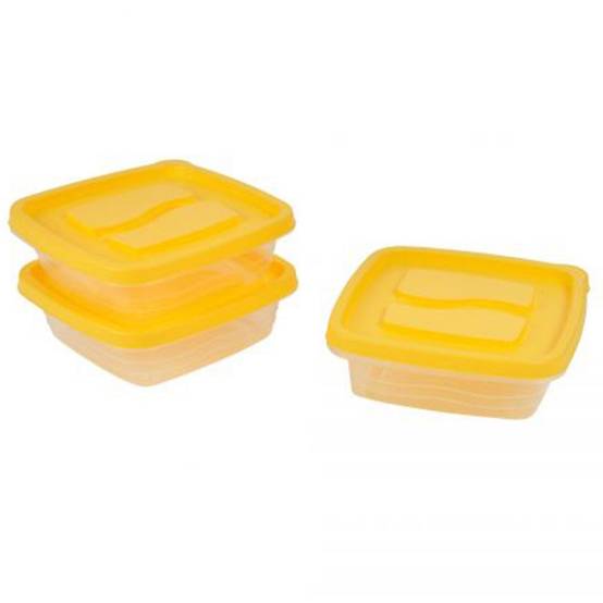 Lot de 3 Boîtes de Conservation "Tike" 0,99L Jaune