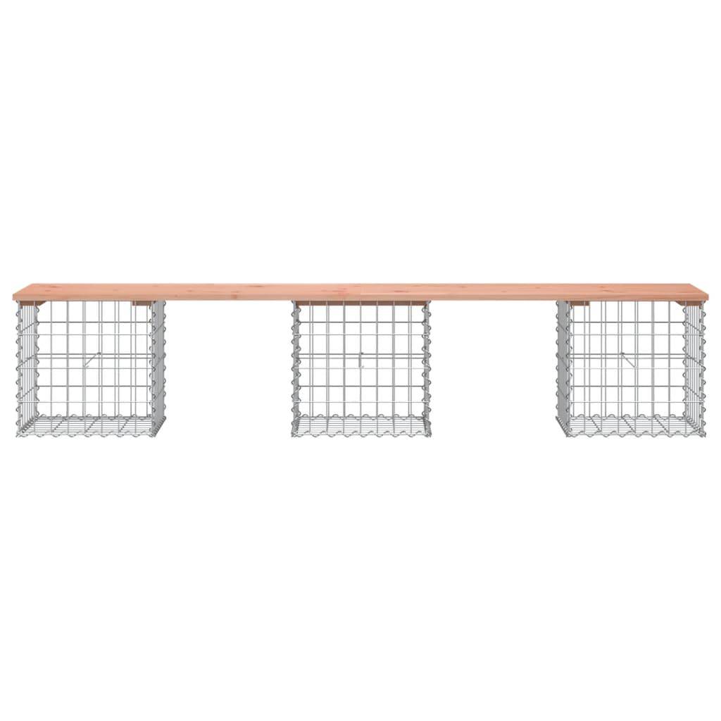 Maison Chic - Banc de jardin - Banc d'extérieur - Banquette design gabion 203x44x42cm bois massif de douglas - Image 3
