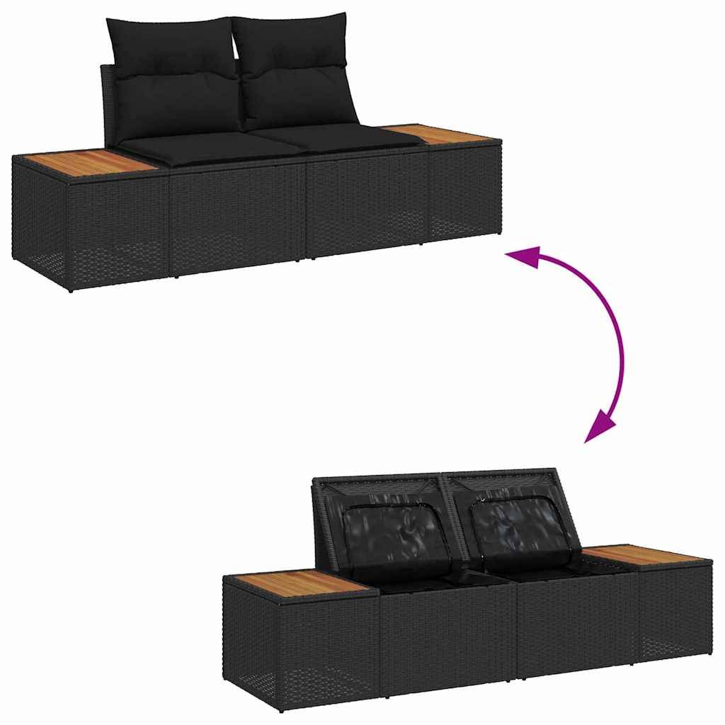ComfortXL - Salon de jardin 8 places avec rangements et table pour terrasse Noir – ComfortXL Outdoor Living - Image 8