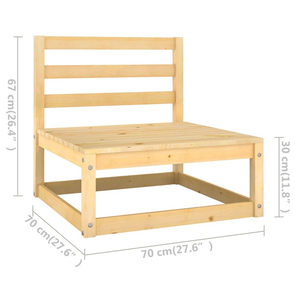 Helloshop26 - Salon de jardin meuble d'extérieur ensemble de mobilier 9 pièces avec coussins bois de pin massif - Image 7
