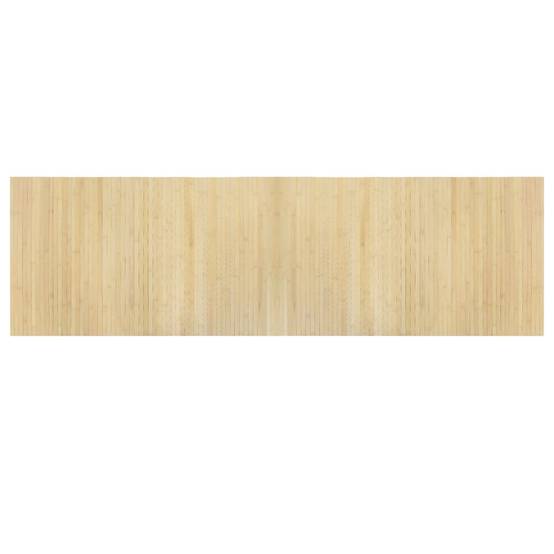 Tapis de Sol Décoratif en Bambou pour Salon et Chambre Naturel Clair 60x200 cm – ComfortXL Outdoor Living - Image 2