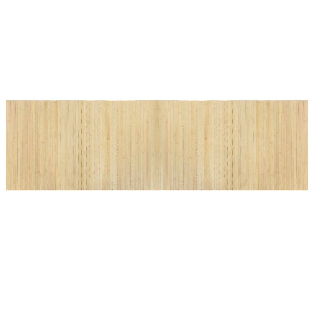 Tapis de Sol Décoratif en Bambou pour Salon et Chambre Naturel Clair 60x200 cm – ComfortXL Outdoor Living - Image 2