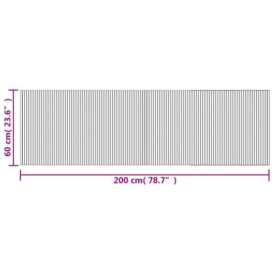 Tapis de Sol Décoratif en Bambou pour Salon et Chambre Naturel Clair 60x200 cm – ComfortXL Outdoor Living - Image 8