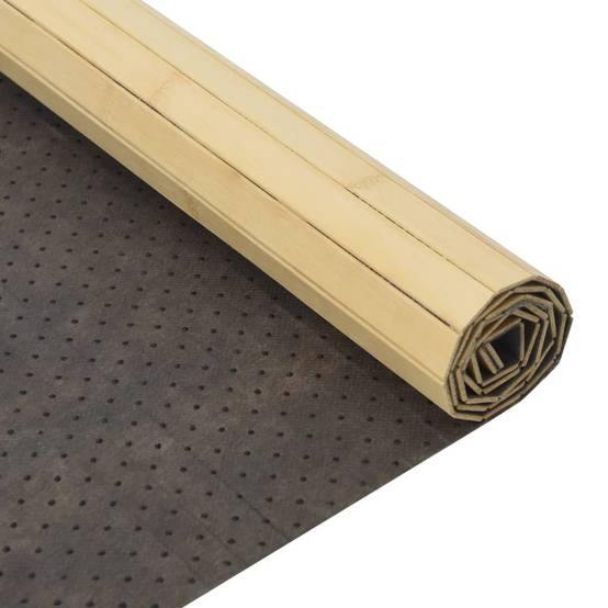 Tapis de Sol Décoratif en Bambou pour Salon et Chambre Naturel Clair 60x200 cm – ComfortXL Outdoor Living - Image 5