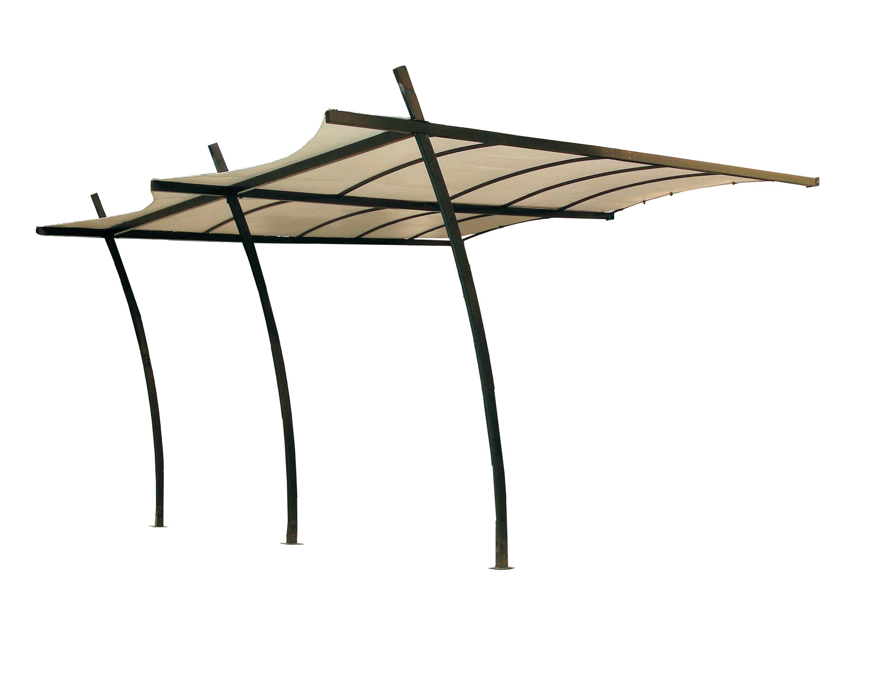 Couleurs du monde - Sydney - Pergola adossée 3x4m avec toile d'ombrage 260gr/m² - Couleurs du Monde - Image 2