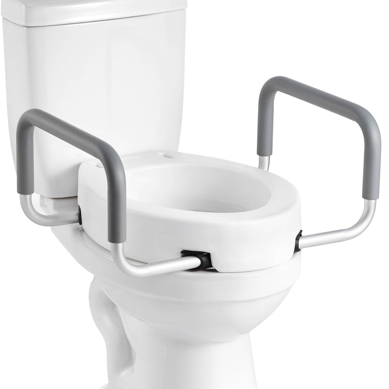 Vevor - VEVOR Rehausseur de toilette avec accoudoirs rembourrés, +8,89 cm, capacité 136 kg, siège PEHD, cadre aluminium, compatible toilettes allongées. - Image 1