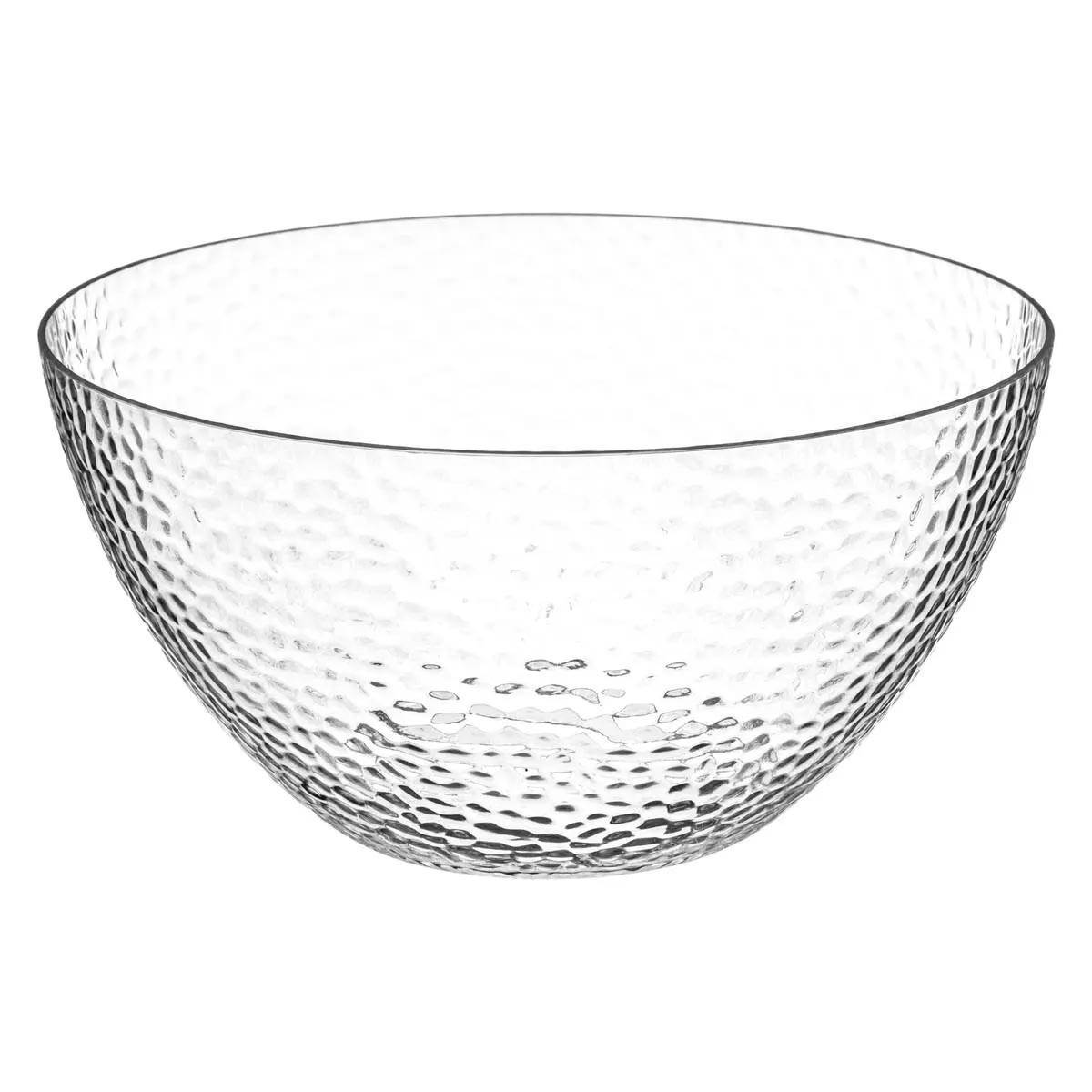 Saladier en Plastique "Martelé" 25cm Transparent
