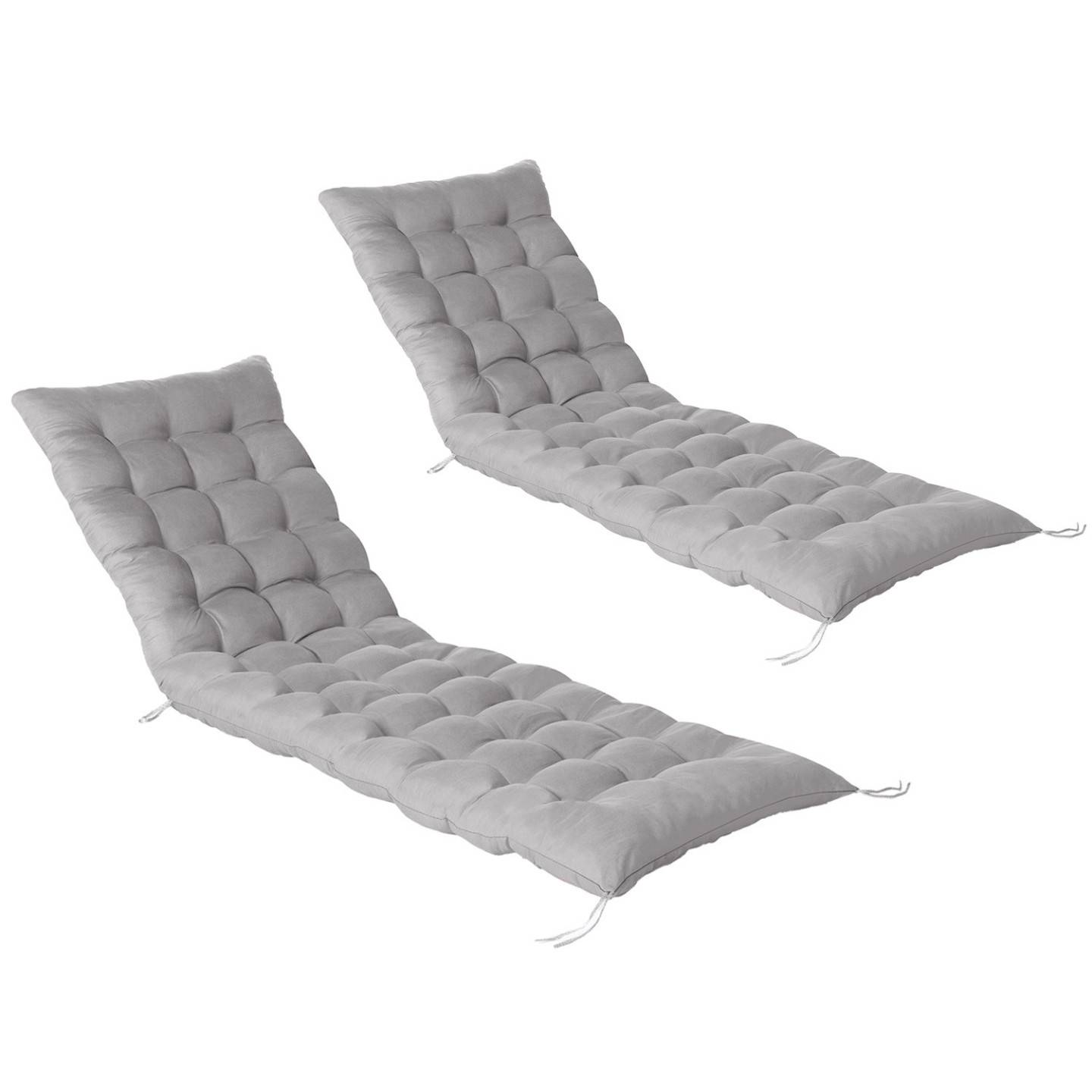 Lot de 2 coussins universels de transat ADAM 180 cm gris - Image 2
