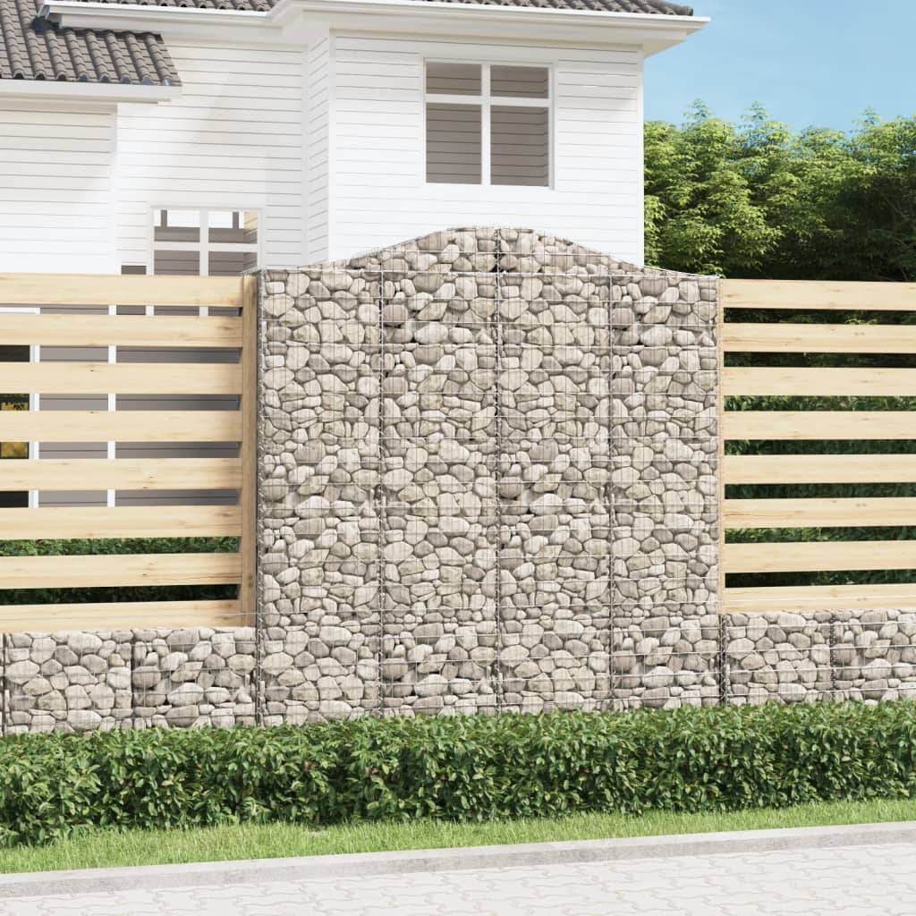 Vidaxl - Panier de gabions arqué 200x50x220/240 cm Fer galvanisé vidaXL 153401 - Image 1