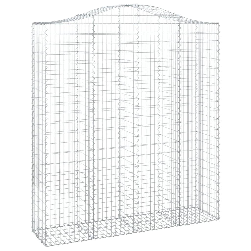 Vidaxl - Panier de gabions arqué 200x50x220/240 cm Fer galvanisé vidaXL 153401 - Image 2
