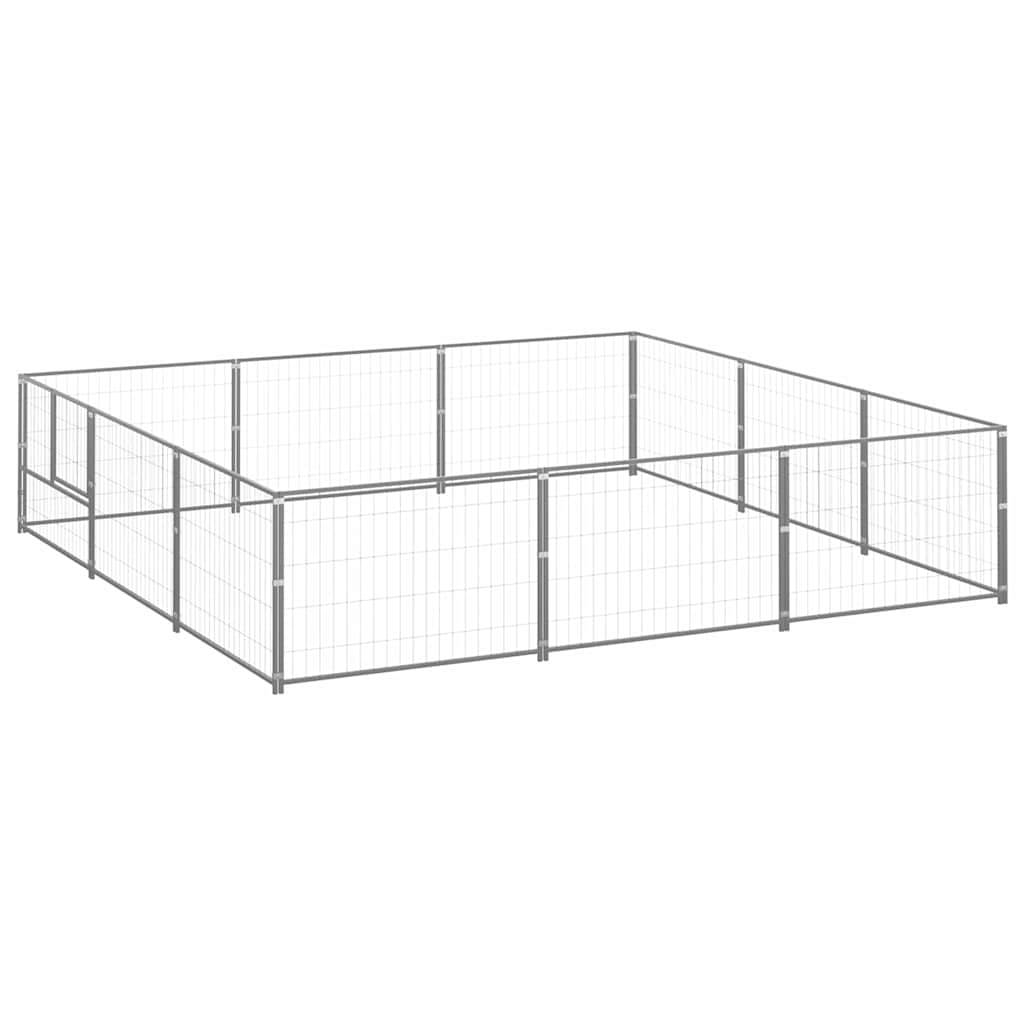 Vidaxl - Chenil Argenté 9 m² Acier vidaXL 3082135 - Image 2