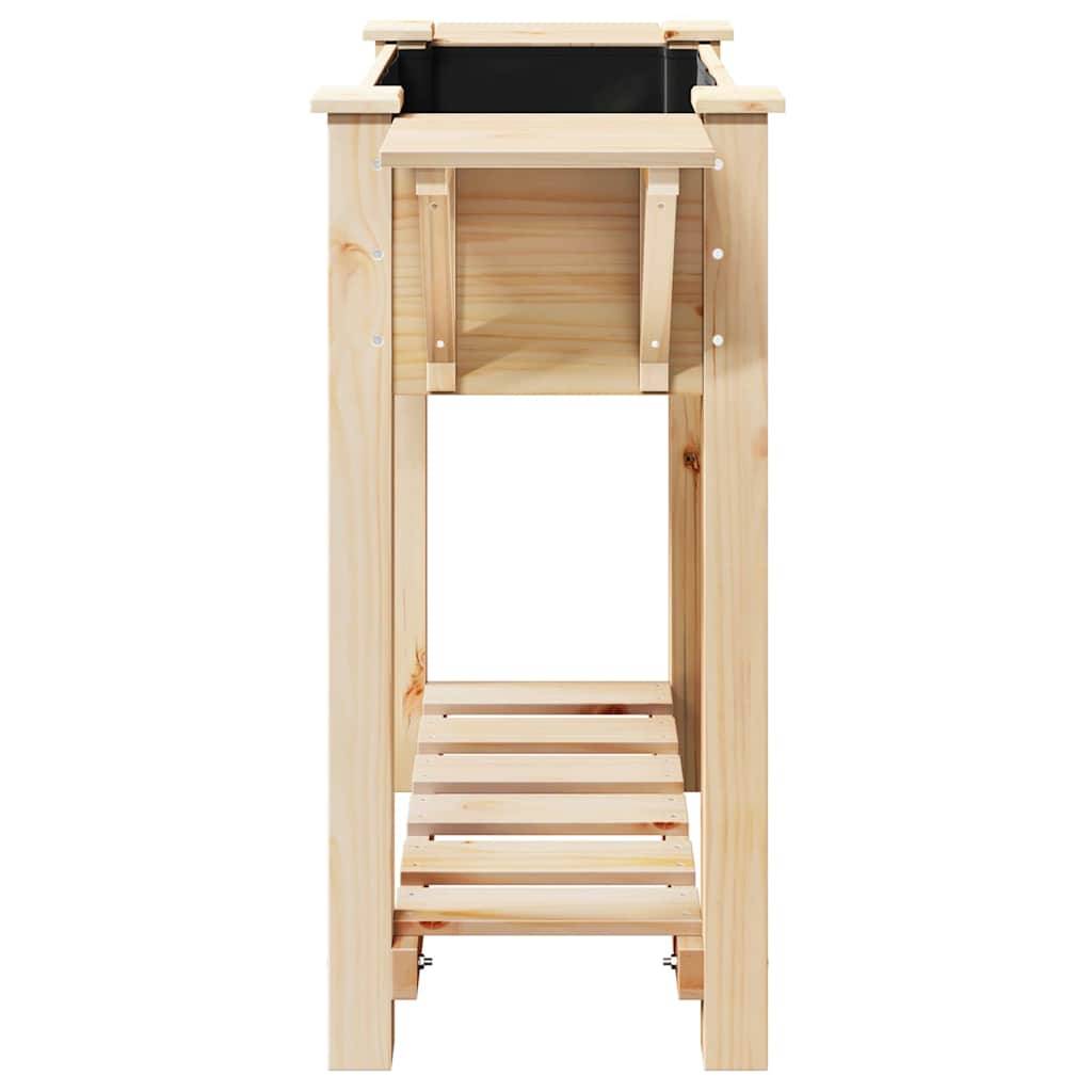 Cache-pot | Bac à fleurs de jardin avec étagère Beige 111 x 37 x 76,5 cm - Image 6