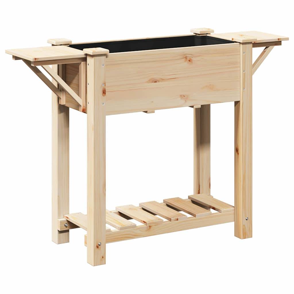 Cache-pot | Bac à fleurs de jardin avec étagère Beige 111 x 37 x 76,5 cm - Image 7