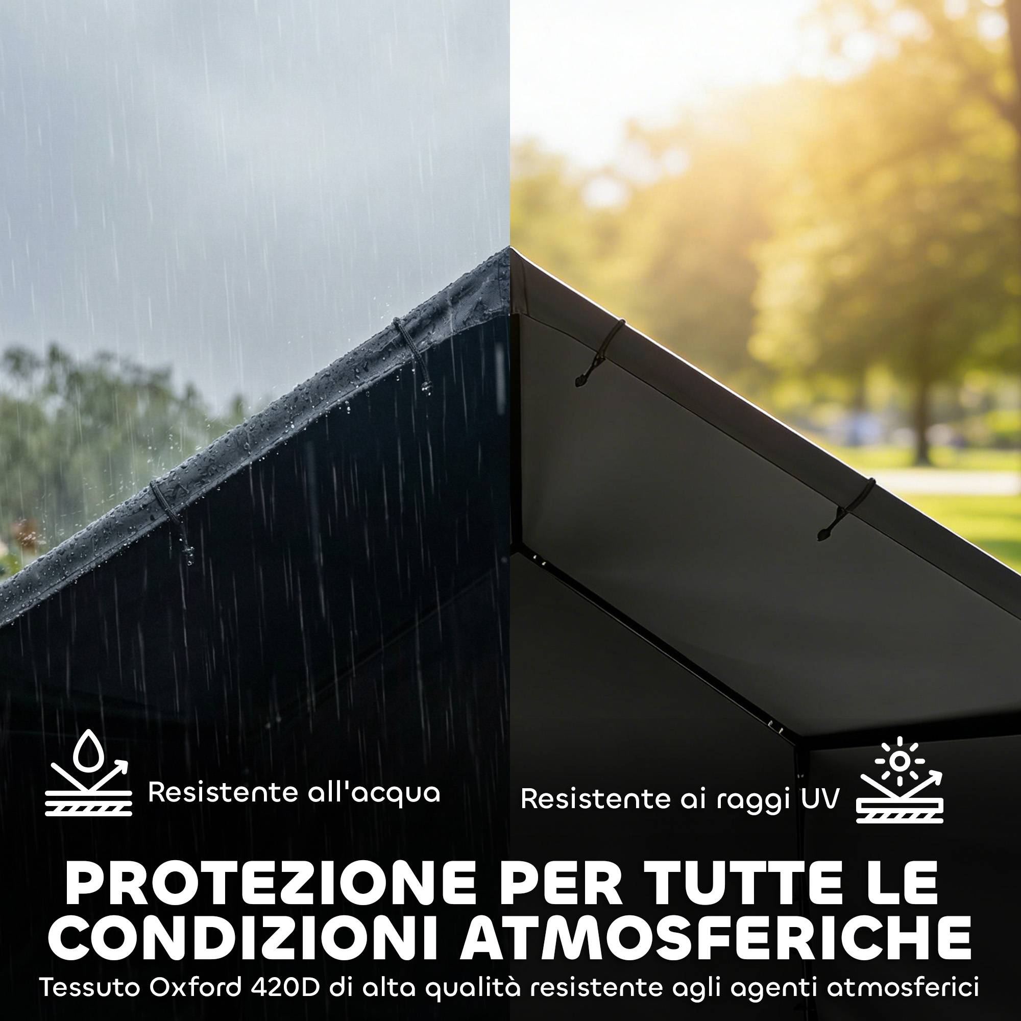 Niche d'extérieur en tissu Oxford pour chiens de petite, moyenne et grande taille, 125 x 110 x 93 cm, noire - Image 7