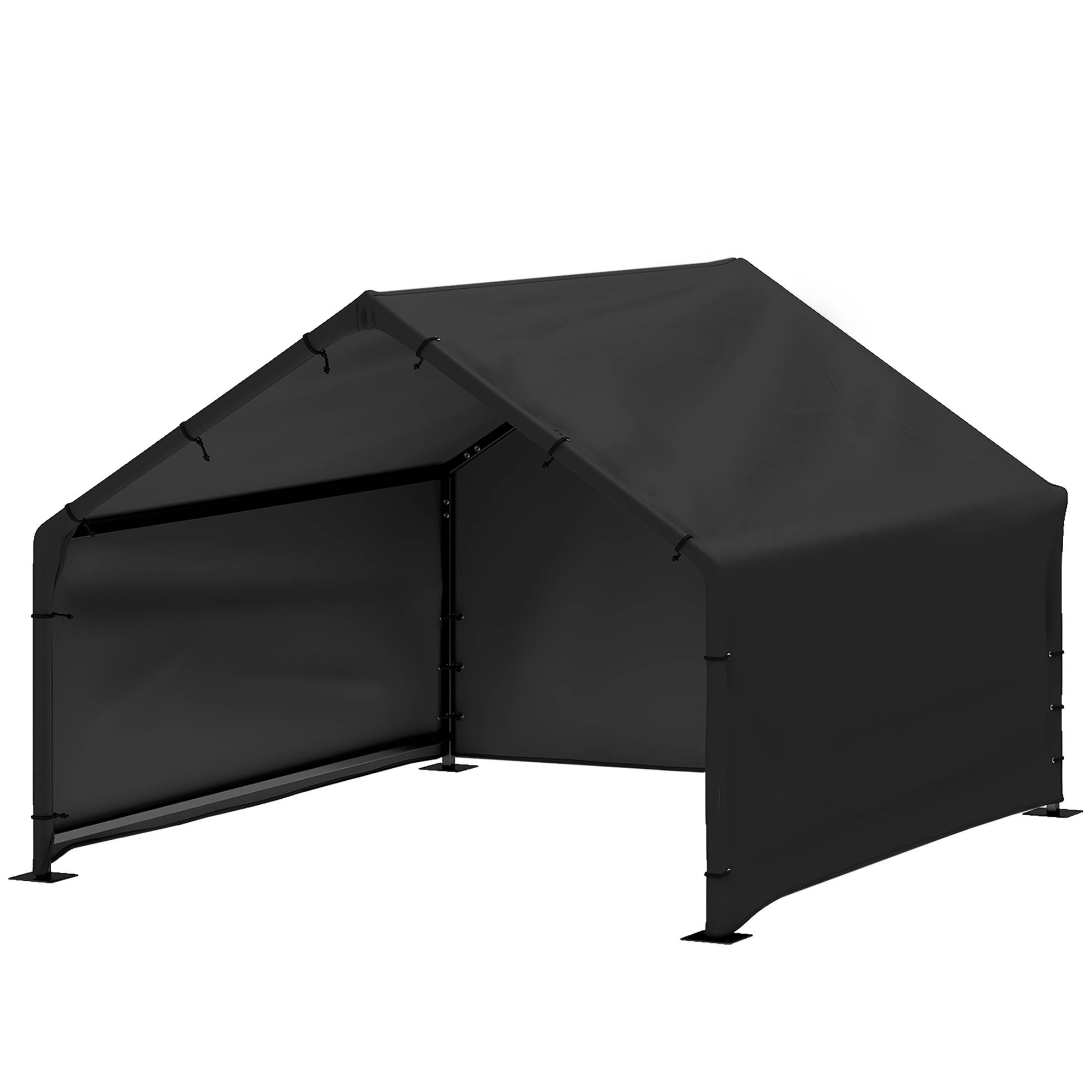 Niche d'extérieur en tissu Oxford pour chiens de petite, moyenne et grande taille, 125 x 110 x 93 cm, noire - Image 2