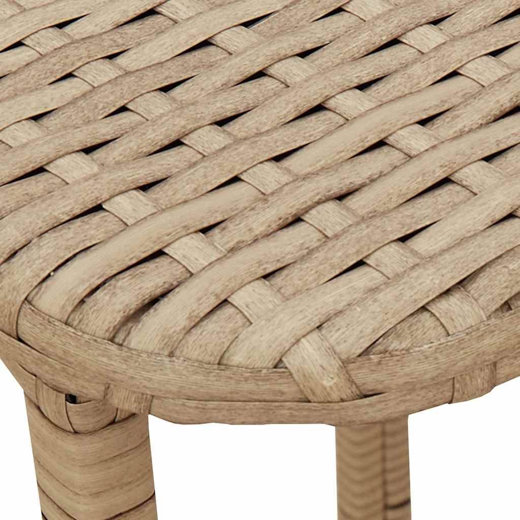 PANGIVO - Table de jardin pliante beige 90 x 51 x 75 cm polyrotin - PANGIVO - Image 9
