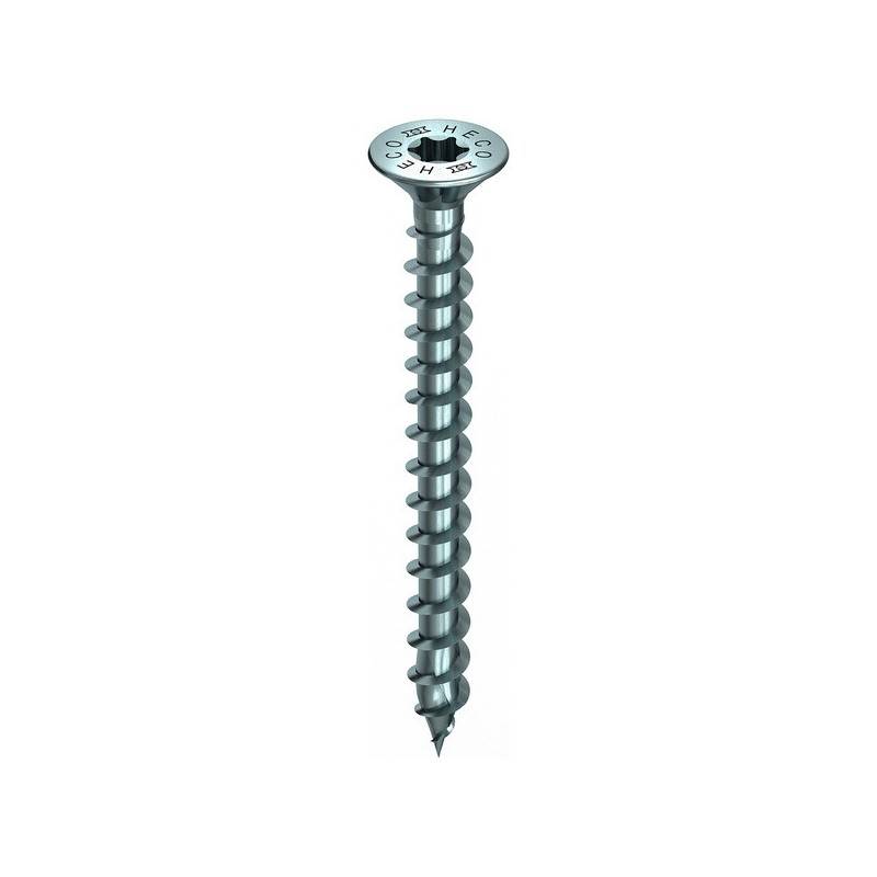 Vis HECO-Topix-Plus - Ø8x200mm - Tête Fraisée à poches de fraisage - Filetage Total - T40 - Boite de 100 - 61314 - Image 1