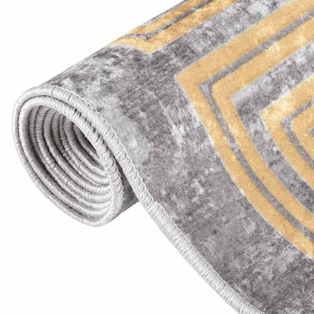 Tapis Décoratif Velours Doux Lavable en Machine Antidérapant pour Intérieur Gris 120x180 cm – ComfortXL Outdoor Living - Image 5