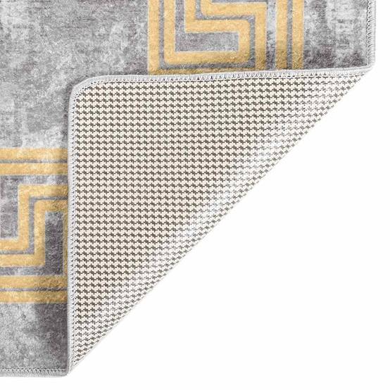 Tapis Décoratif Velours Doux Lavable en Machine Antidérapant pour Intérieur Gris 120x180 cm – ComfortXL Outdoor Living - Image 4