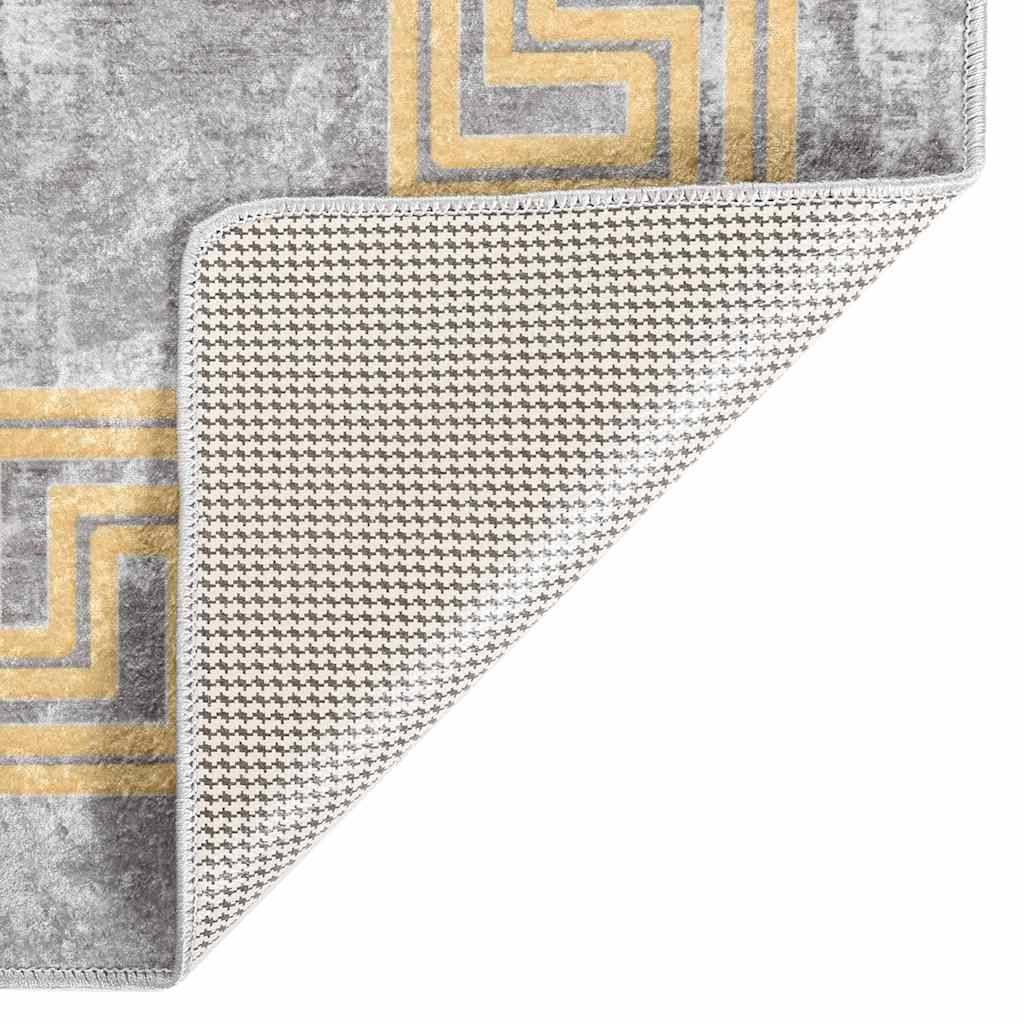 Tapis Décoratif Velours Doux Lavable en Machine Antidérapant pour Intérieur Gris 120x180 cm – ComfortXL Outdoor Living - Image 4