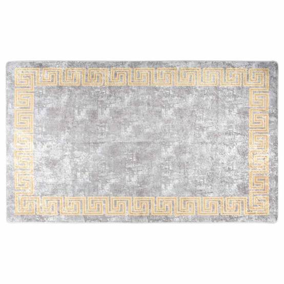 Tapis Décoratif Velours Doux Lavable en Machine Antidérapant pour Intérieur Gris 120x180 cm – ComfortXL Outdoor Living - Image 2