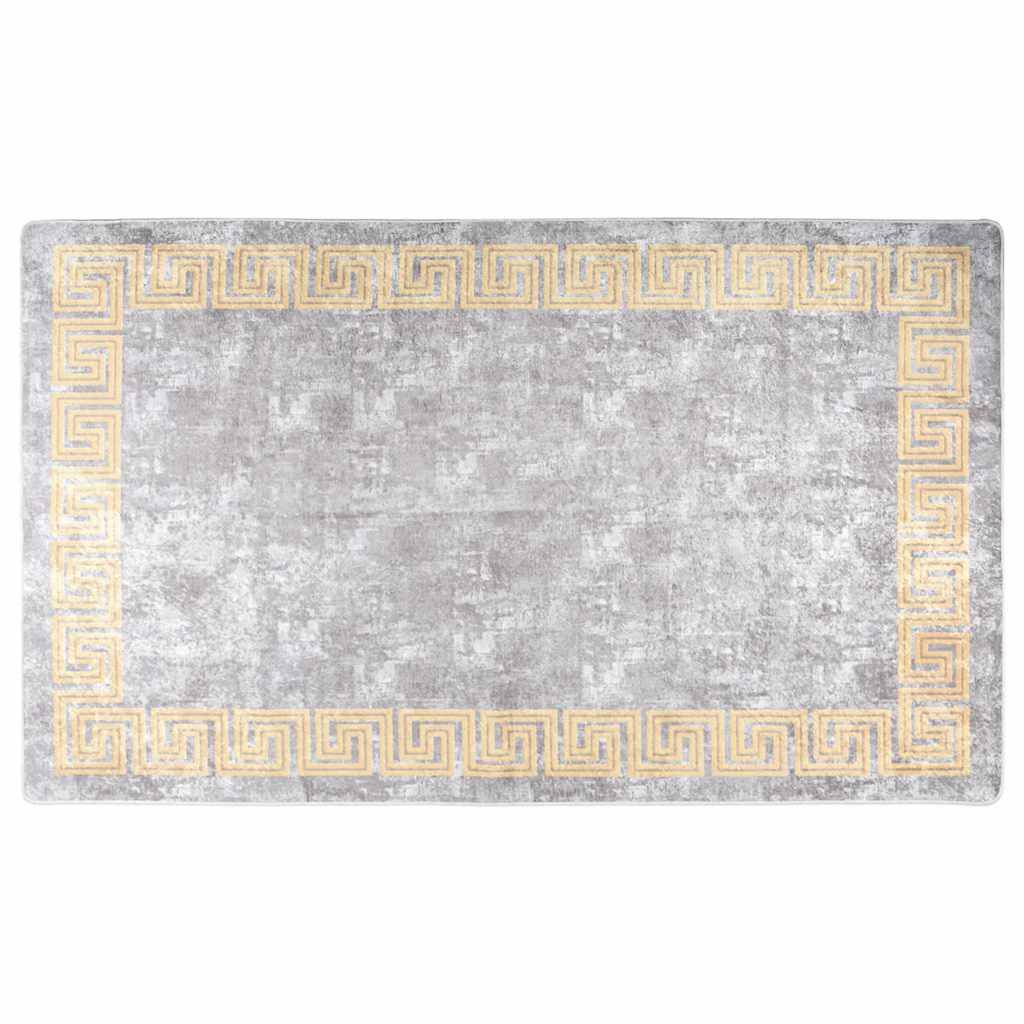 Tapis Décoratif Velours Doux Lavable en Machine Antidérapant pour Intérieur Gris 120x180 cm – ComfortXL Outdoor Living - Image 2