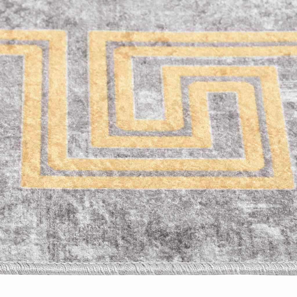 Tapis Décoratif Velours Doux Lavable en Machine Antidérapant pour Intérieur Gris 120x180 cm – ComfortXL Outdoor Living - Image 6