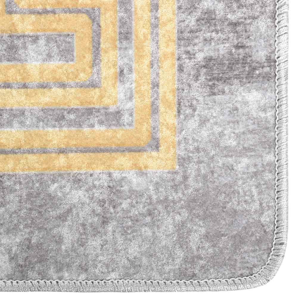 Tapis Décoratif Velours Doux Lavable en Machine Antidérapant pour Intérieur Gris 120x180 cm – ComfortXL Outdoor Living - Image 3