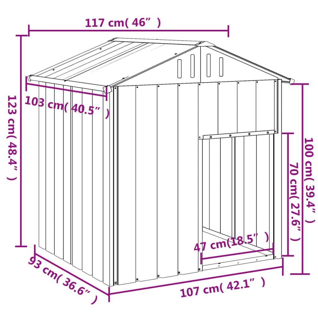 Niche pour chien - Cage pour chien - Niche de jardin avec toit gris ...