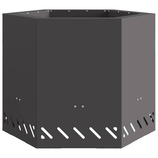 ComfortXL - Braséro hexagonal sans fumée en acier design moderne pour jardin terrasse Noir 58 cm – ComfortXL Outdoor Living - Image 5