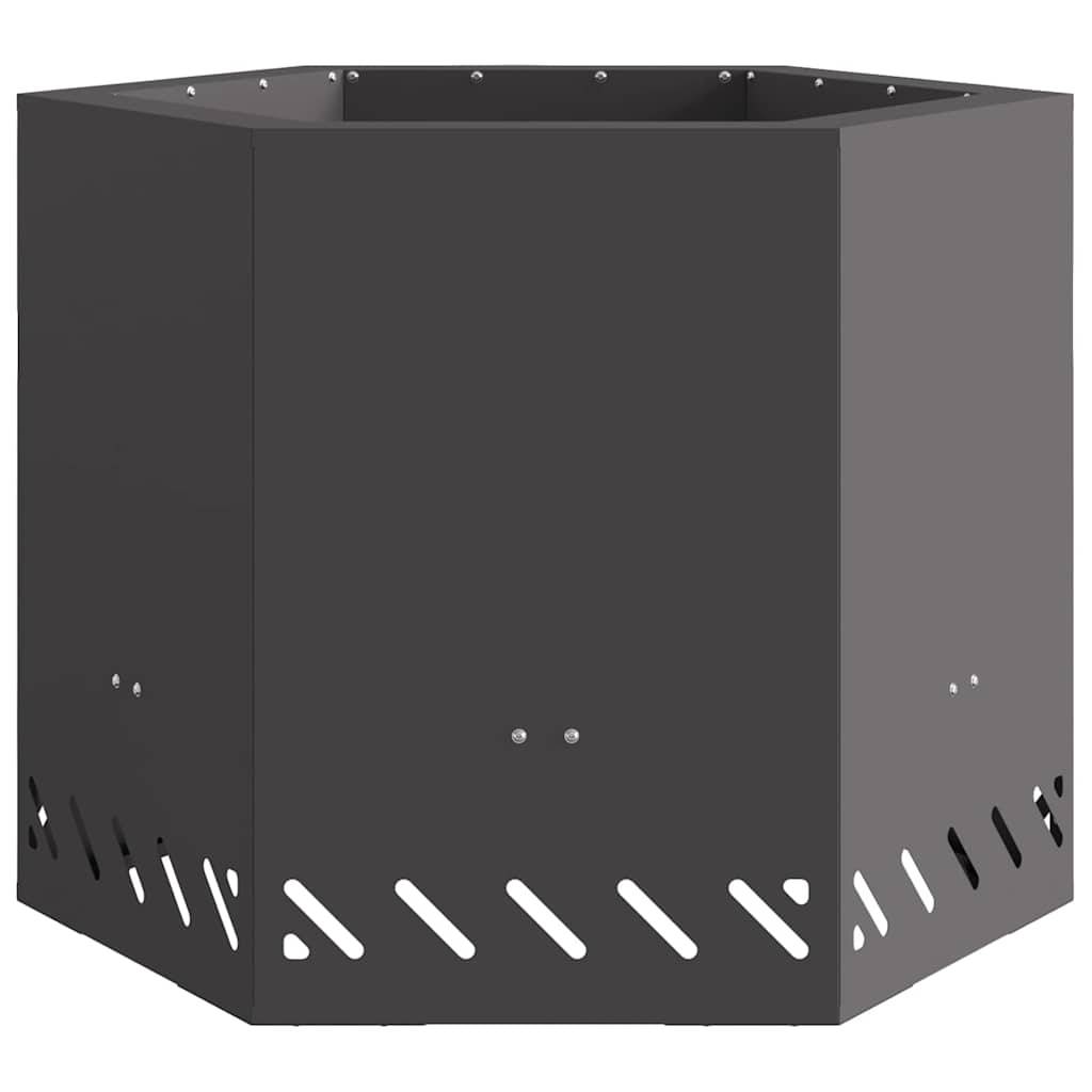 ComfortXL - Braséro hexagonal sans fumée en acier design moderne pour jardin terrasse Noir 58 cm – ComfortXL Outdoor Living - Image 5