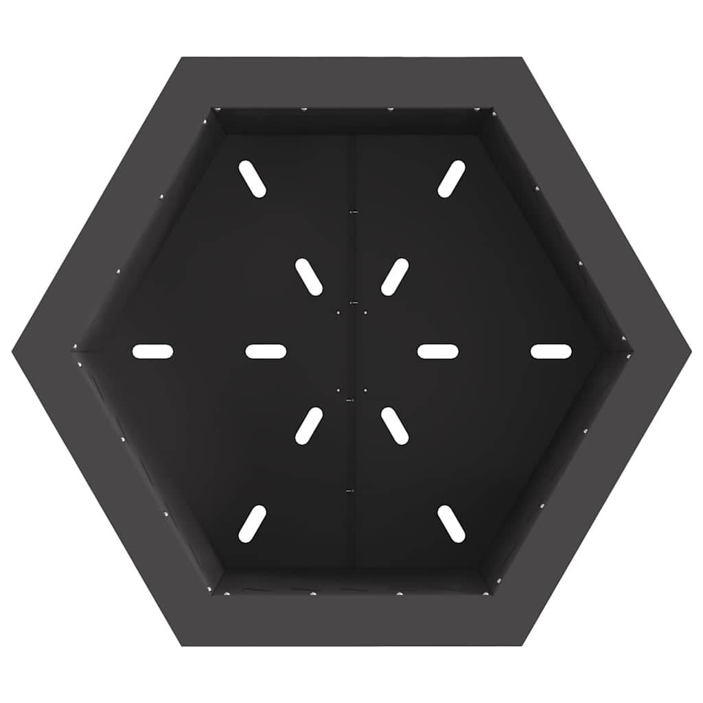 ComfortXL - Braséro hexagonal sans fumée en acier design moderne pour jardin terrasse Noir 58 cm – ComfortXL Outdoor Living - Image 6