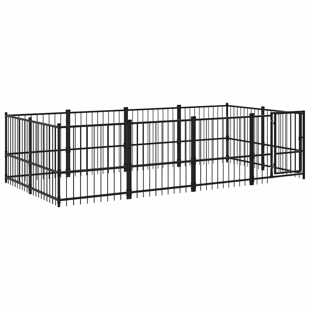 Vidaxl - Chenil d'extérieur pour chiens Acier 7,51 m² vidaXL 3124600 - Image 2