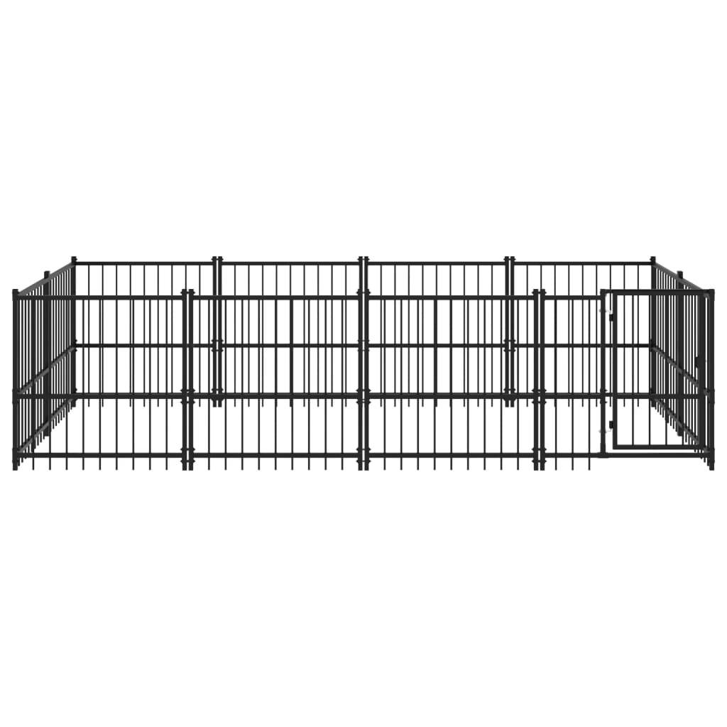 Vidaxl - Chenil d'extérieur pour chiens Acier 7,51 m² vidaXL 3124600 - Image 8