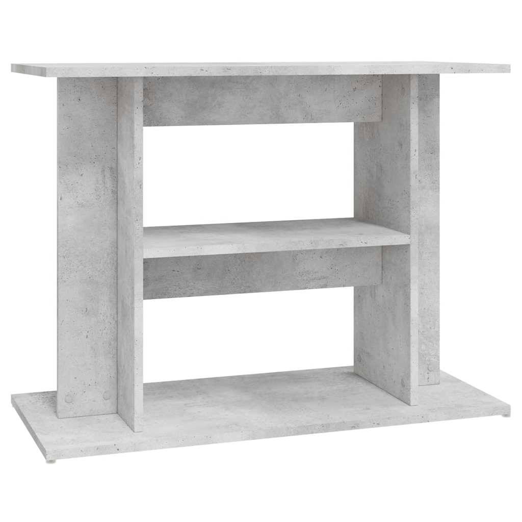 Meuble Aquarium Bois d'Ingénierie Support Rangement 80x35x60cm Gris Béton - ComfortXL Outdoor Living - Image 2