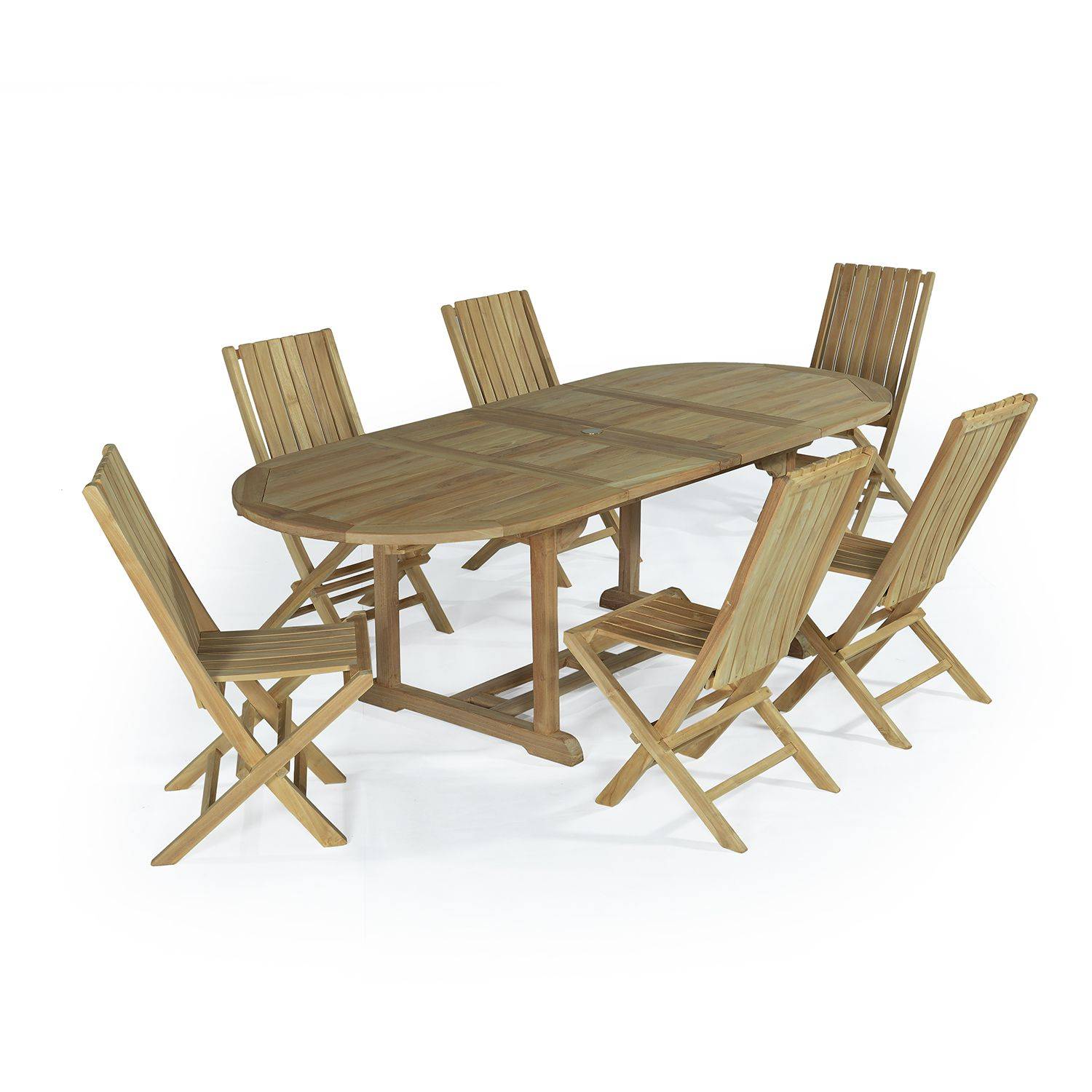 Salon de jardin en teck massif Toga, 6 places - TECK'Attitude - Image 1