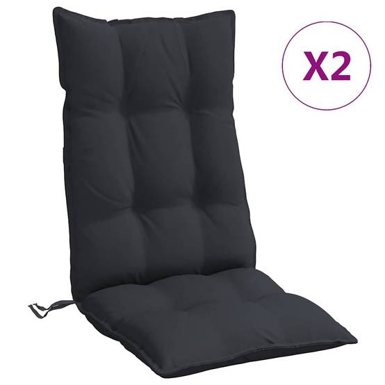 PANGIVO - Coussins de chaise à dossier haut tissu oxford noir 120 x 50 x 7 cm, poids:3.75kg - PANGIVO - Image 2