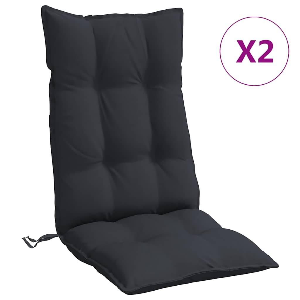PANGIVO - Coussins de chaise à dossier haut tissu oxford noir 120 x 50 x 7 cm, poids:3.75kg - PANGIVO - Image 2