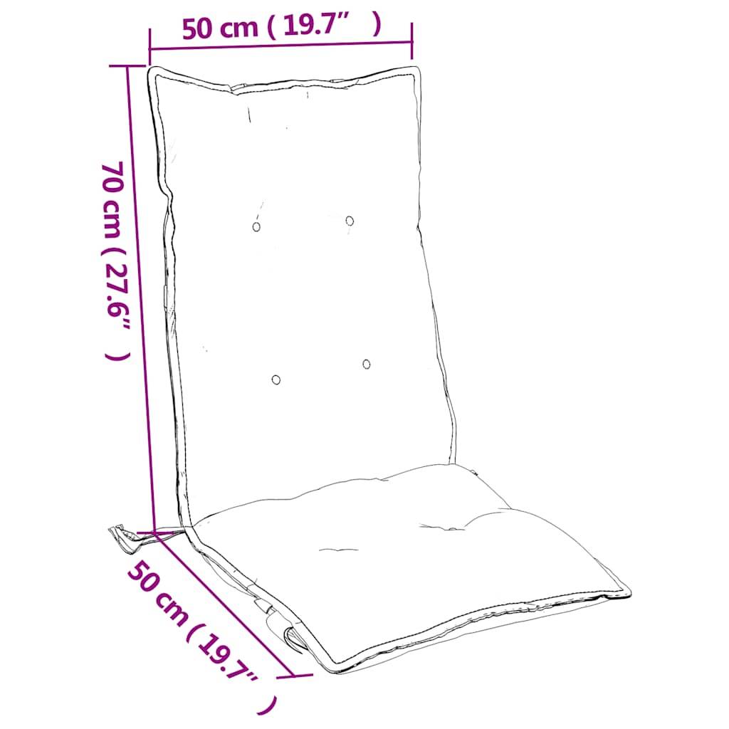 PANGIVO - Coussins de chaise à dossier haut tissu oxford noir 120 x 50 x 7 cm, poids:3.75kg - PANGIVO - Image 10