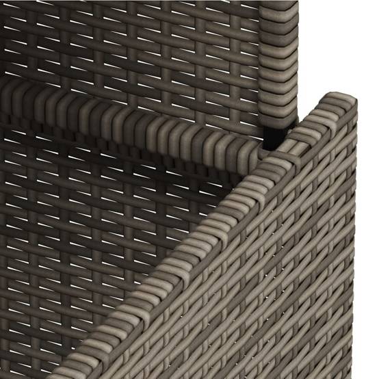 Vidaxl - Table de jardin dessus en verre gris 100x55x73cm résine tressée vidaXL 366121 - Image 6