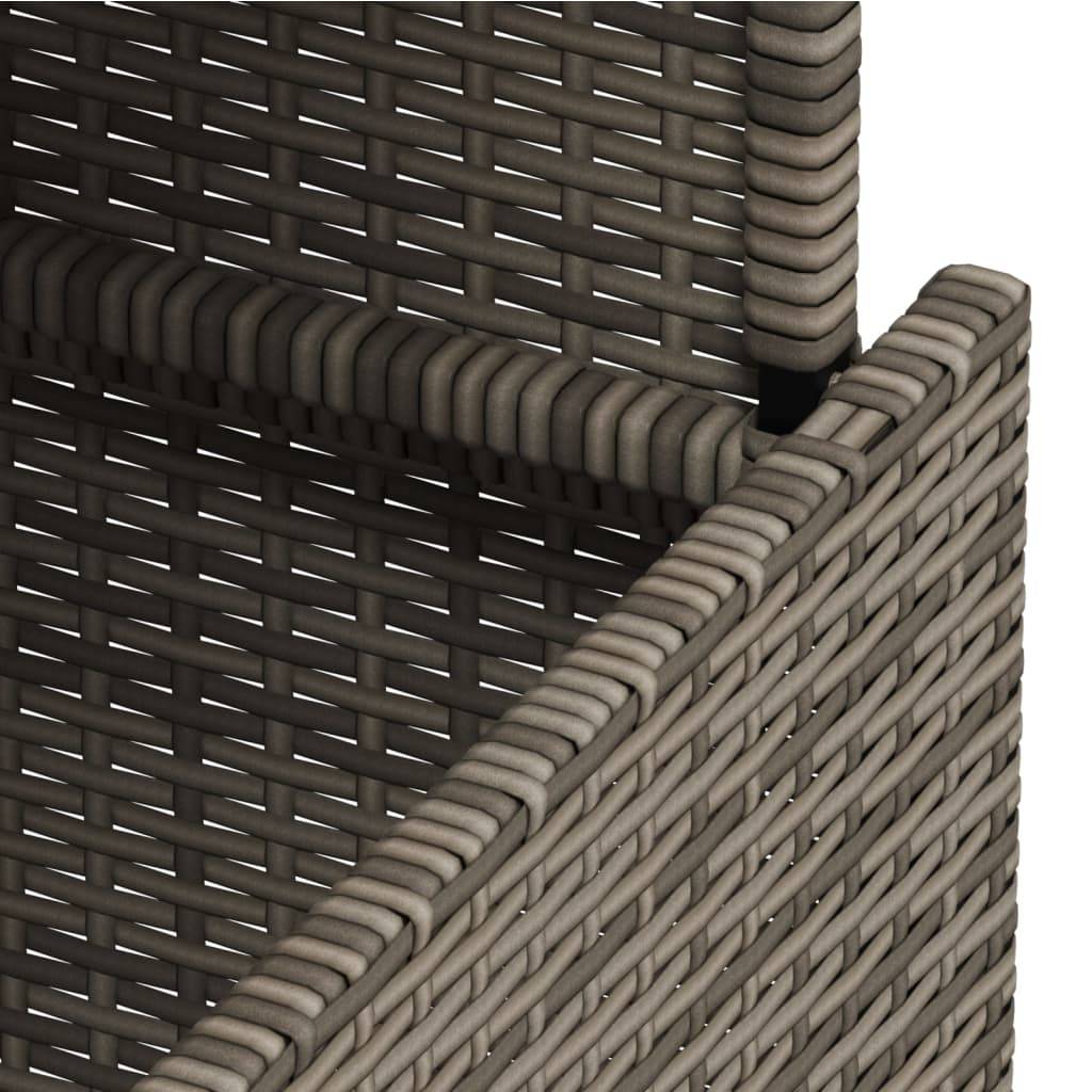 Vidaxl - Table de jardin dessus en verre gris 100x55x73cm résine tressée vidaXL 366121 - Image 6
