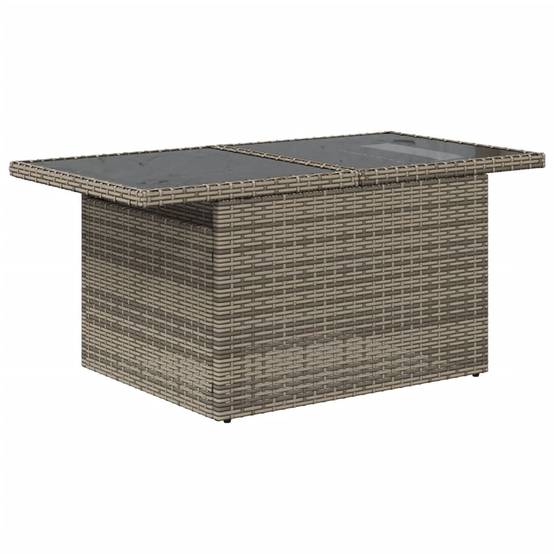 Vidaxl - Table de jardin dessus en verre gris 100x55x73cm résine tressée vidaXL 366121 - Image 9