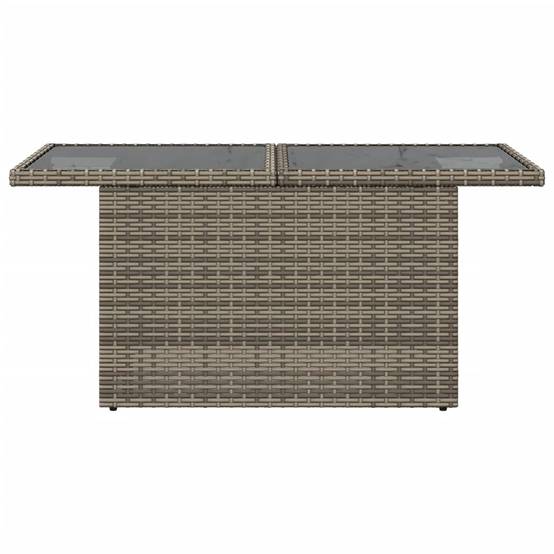Vidaxl - Table de jardin dessus en verre gris 100x55x73cm résine tressée vidaXL 366121 - Image 10