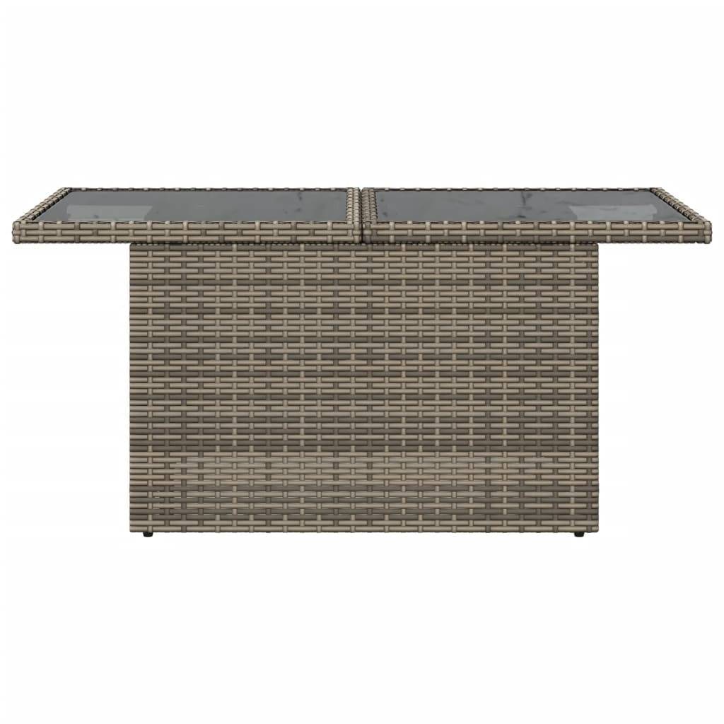 Vidaxl - Table de jardin dessus en verre gris 100x55x73cm résine tressée vidaXL 366121 - Image 10