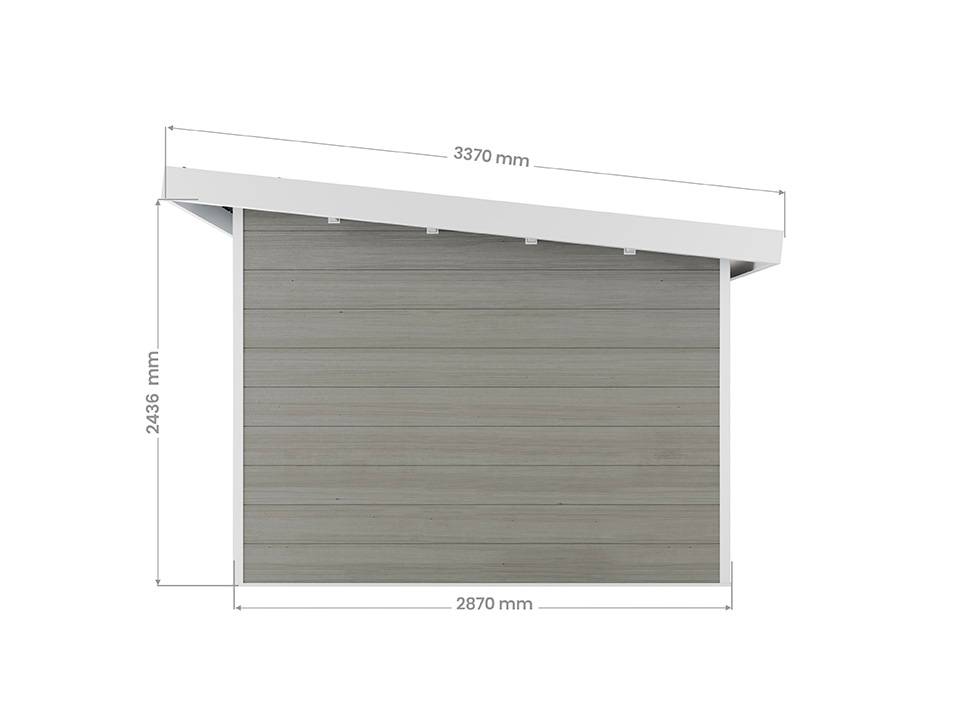 Abri de Jardin Composite ALMA - 11m2 Gris clair - Garantie 20 ans - Cabanon de Jardin - Image 7